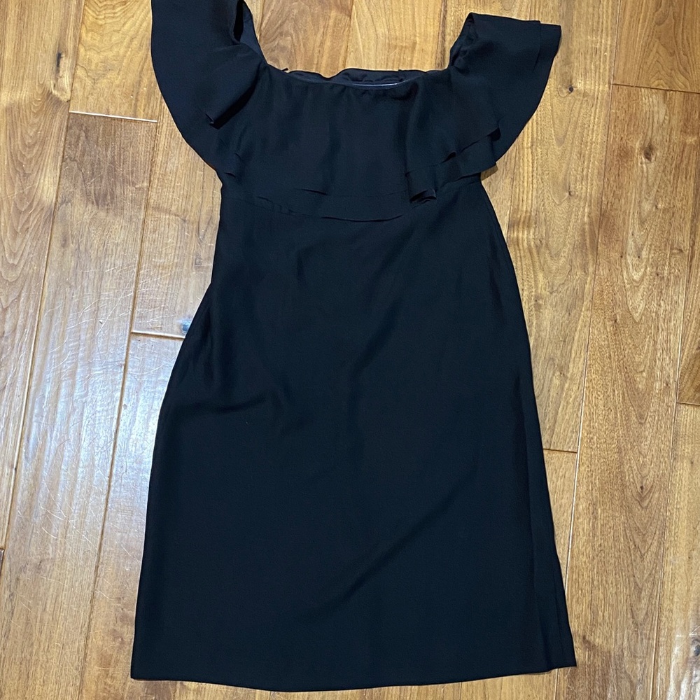 Banana Republic Black Ruffle Dress